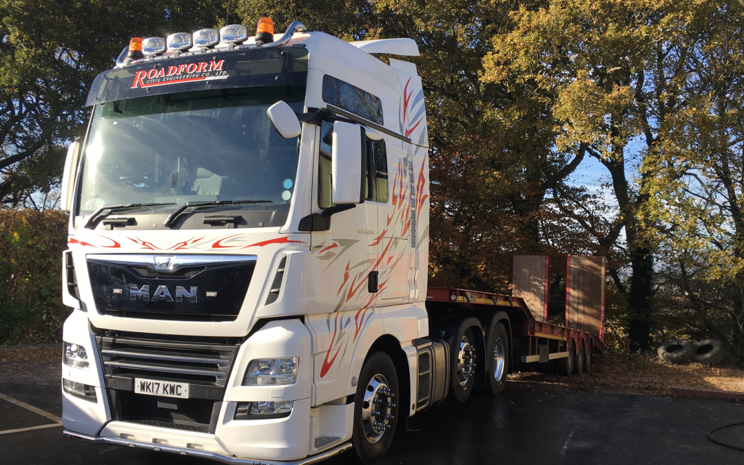 New MAN low loader truck on the road for Roadform